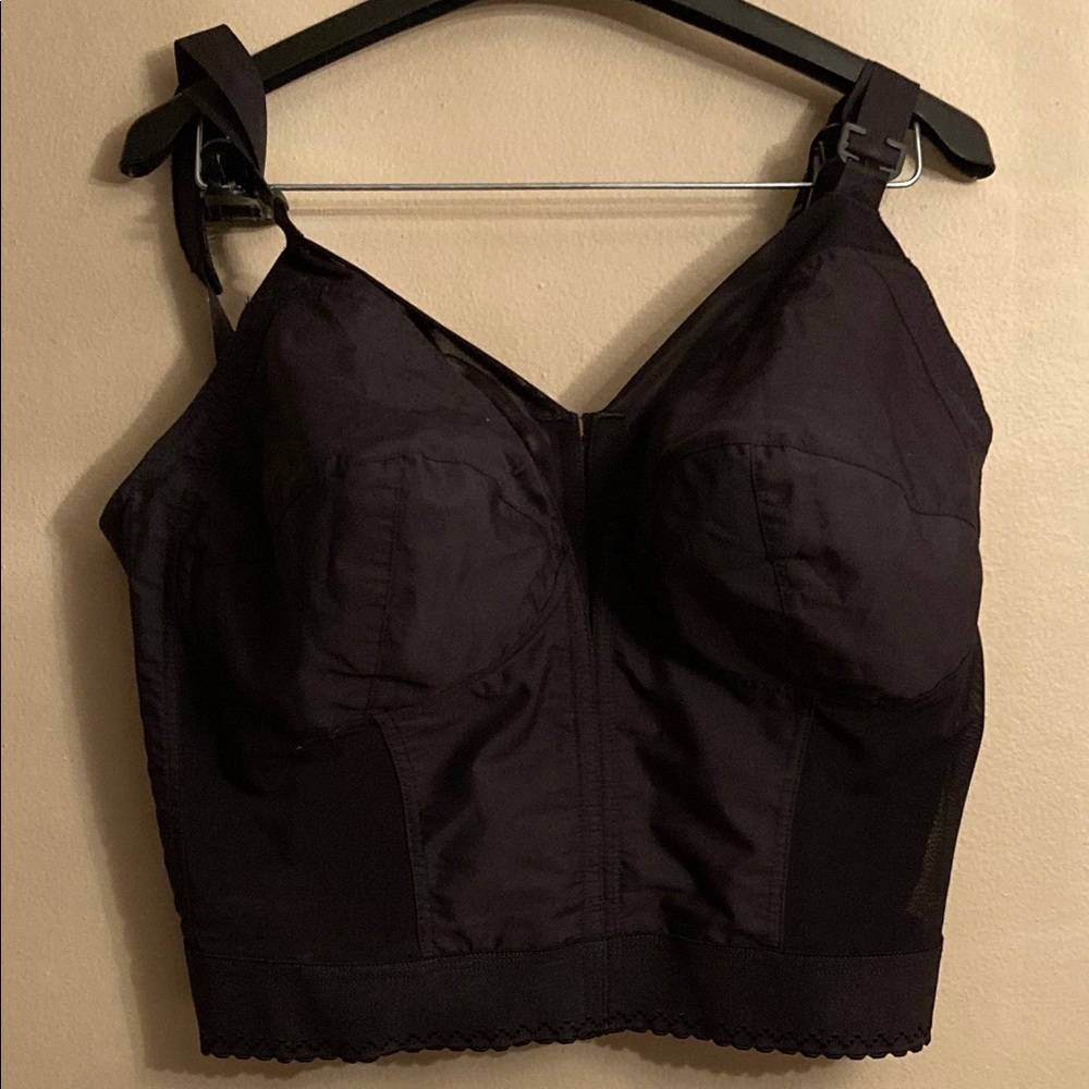 Exquisite form black long bra